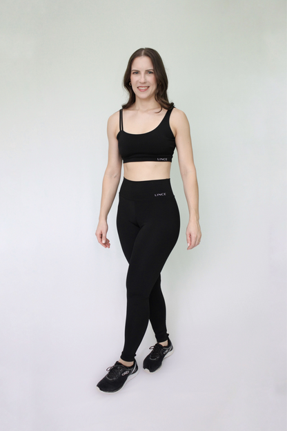 Top Fitness Poliamida Wave Preto